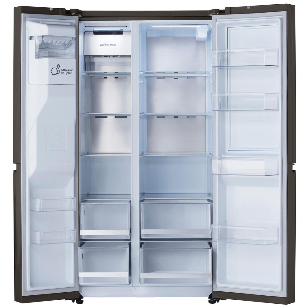 LG LRSDS2706D   27.1 cu. ft. Side-by-Side Door-in-Door&#174; Refrigerator w/ Craft Ice&#8482; - PrintProof&#8482; Black Stainless Steel