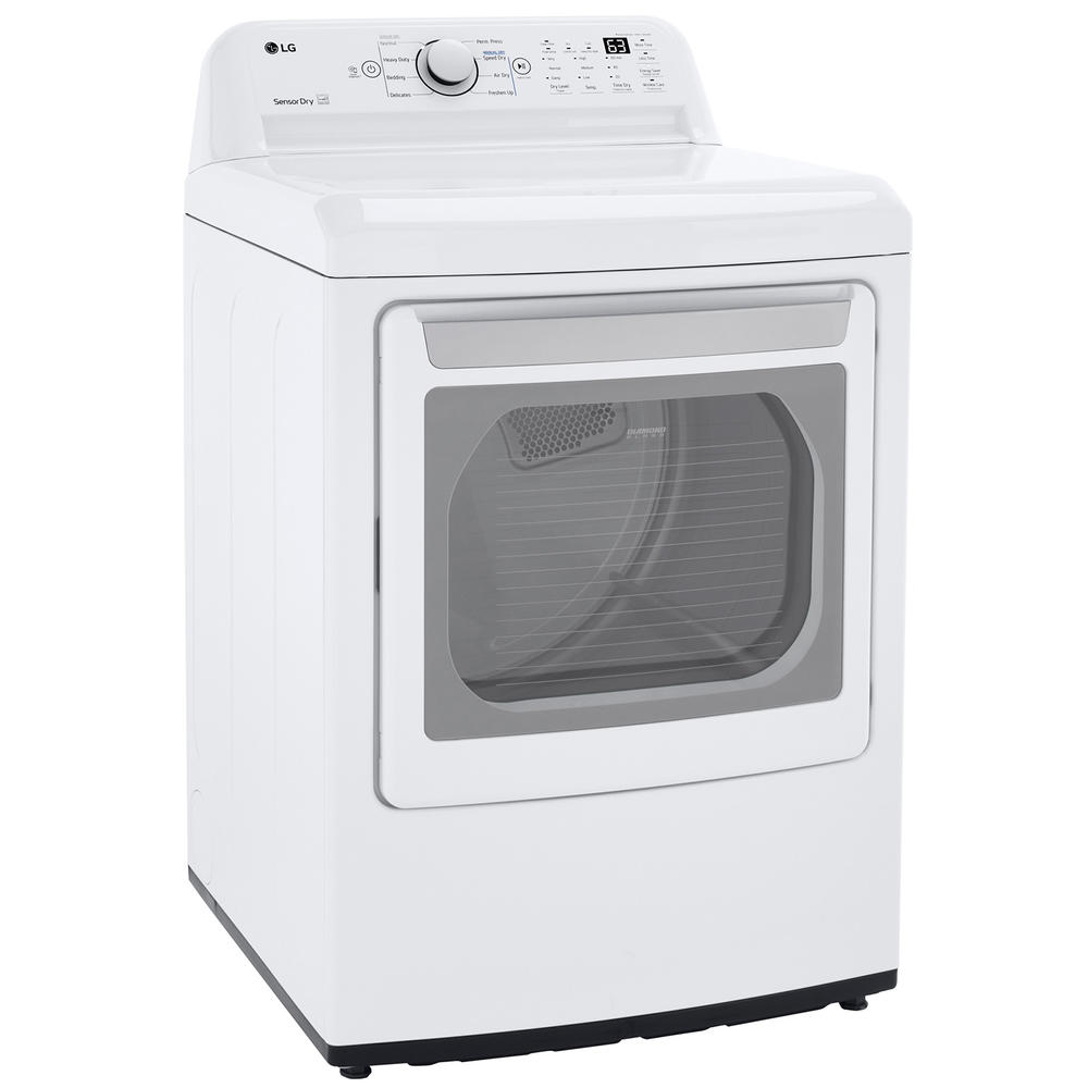 LG DLE7150W 7.3 cu. ft. Top Load Electric Dryer with Sensor Dry White