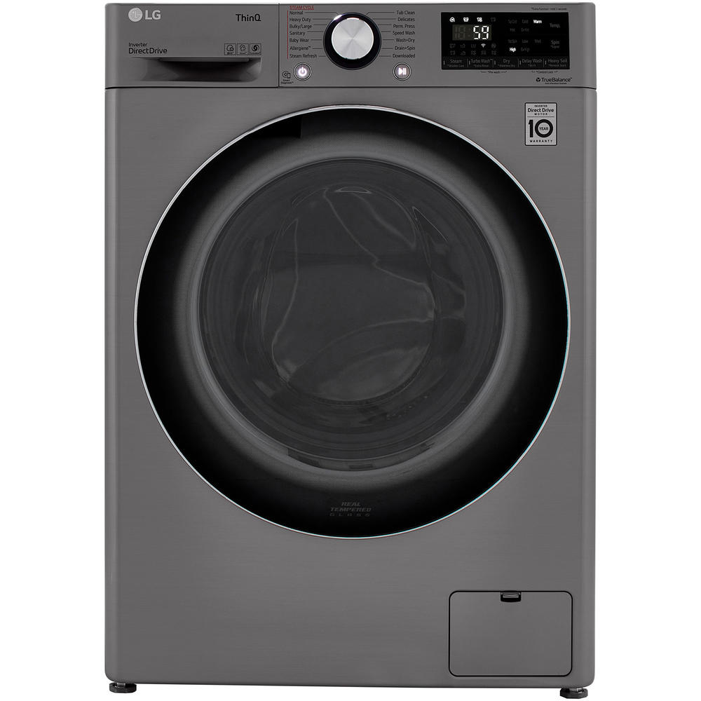 LG WM3555HVA  2.4 cu.ft. Smart Compact Front Load Washer & Dryer Combination w/ Built-In Intelligence - Graphite Steel