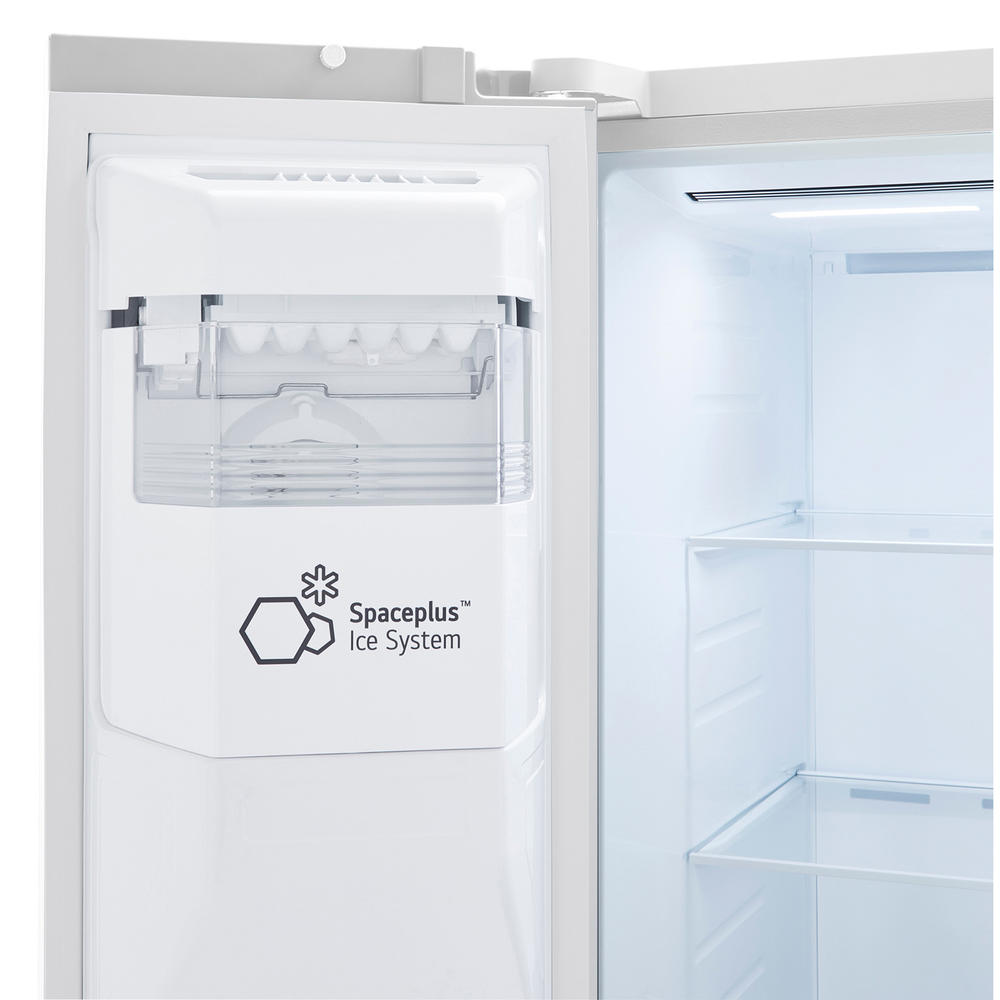 LG LRSXS2706W  27.2 cu. ft. Side-by-Side Refrigerator w/ External Ice & Water Dispenser &#8211; Smooth White