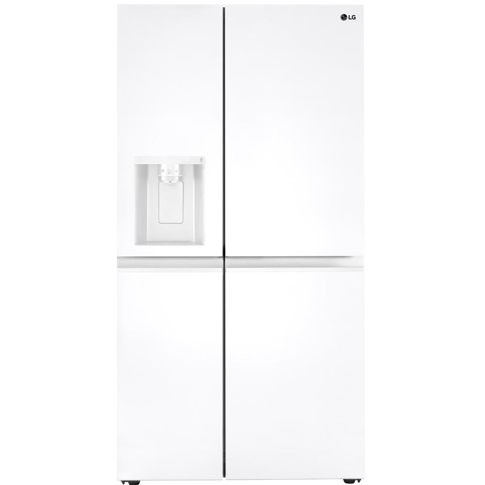 LG LRSXS2706W  27.2 cu. ft. Side-by-Side Refrigerator w/ External Ice & Water Dispenser &#8211; Smooth White