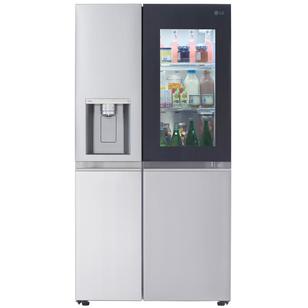 LG LRSOS2706S  27.1 cu. ft. Side-by-Side InstaView® Refrigerator with Craft Ice™ - PrintProof™ Stainless Steel