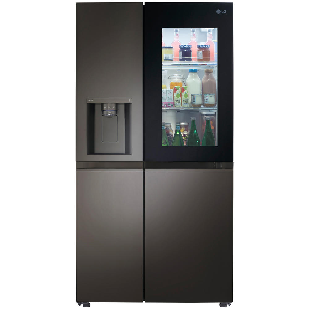 LG LRSOC2306D  23.0 cu. ft. Counter Depth Side-by-Side InstaView® Refrigerator with Craft Ice™ - Black Stainless Steel