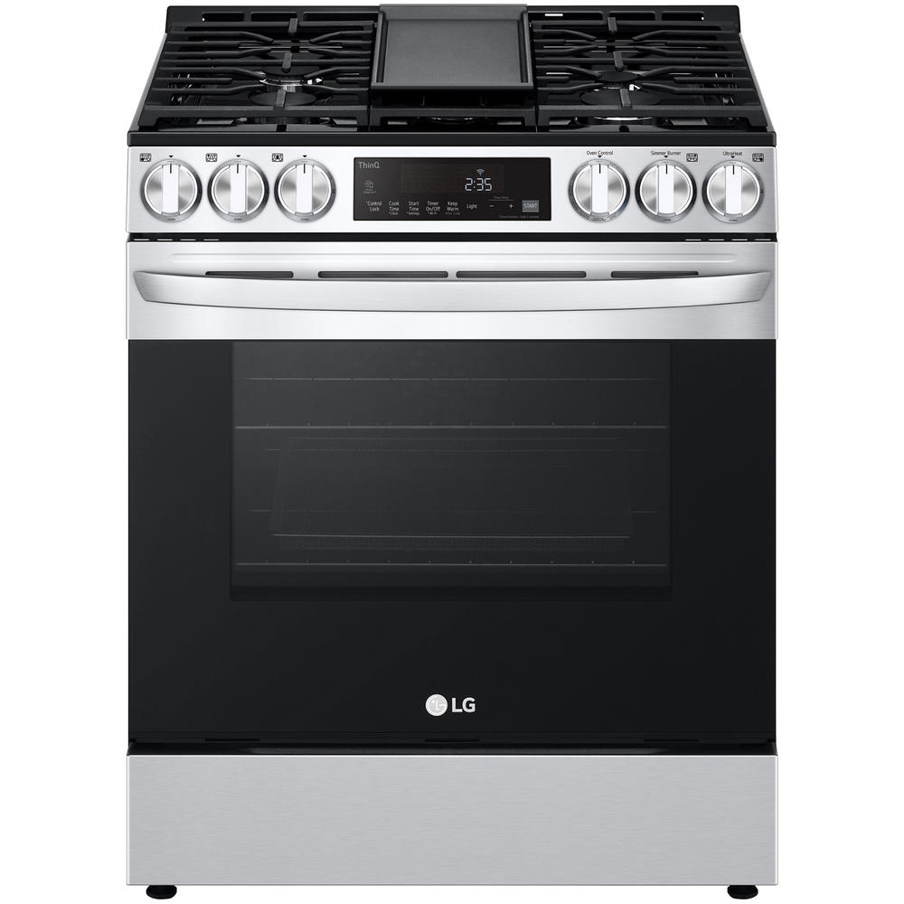 LG LSGL5833F  5.8 cu ft. Wi-Fi Enabled Gas Slide-in Range with Fan Convection & Air Fry &#8211; PrintProof&#8482; Stainless Steel