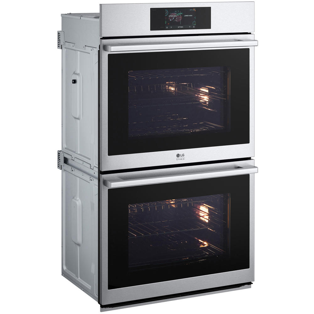 LG STUDIO WDES9428F  9.4 cu. ft. InstaView&#174; Double Wall Oven w/ Air Fry & Steam Sous Vide &#8211; Stainless Steel
