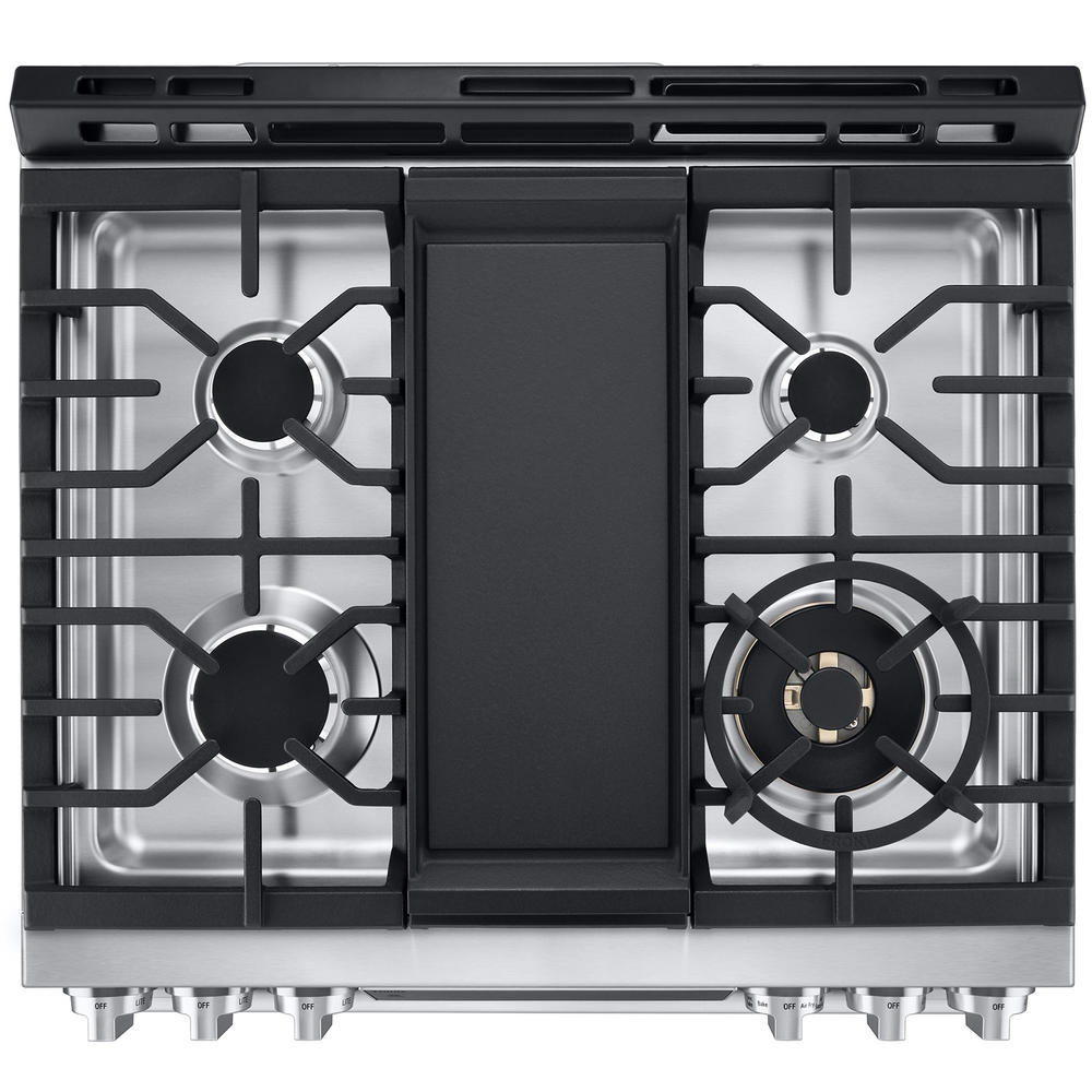 LG STUDIO LSGS6338F  6.3 cu. ft. InstaView&#174; Gas Slide-in Range w/ ProBake Convection&#174;, Air Fry & Air Sous Vide &#8211; Stainless Steel