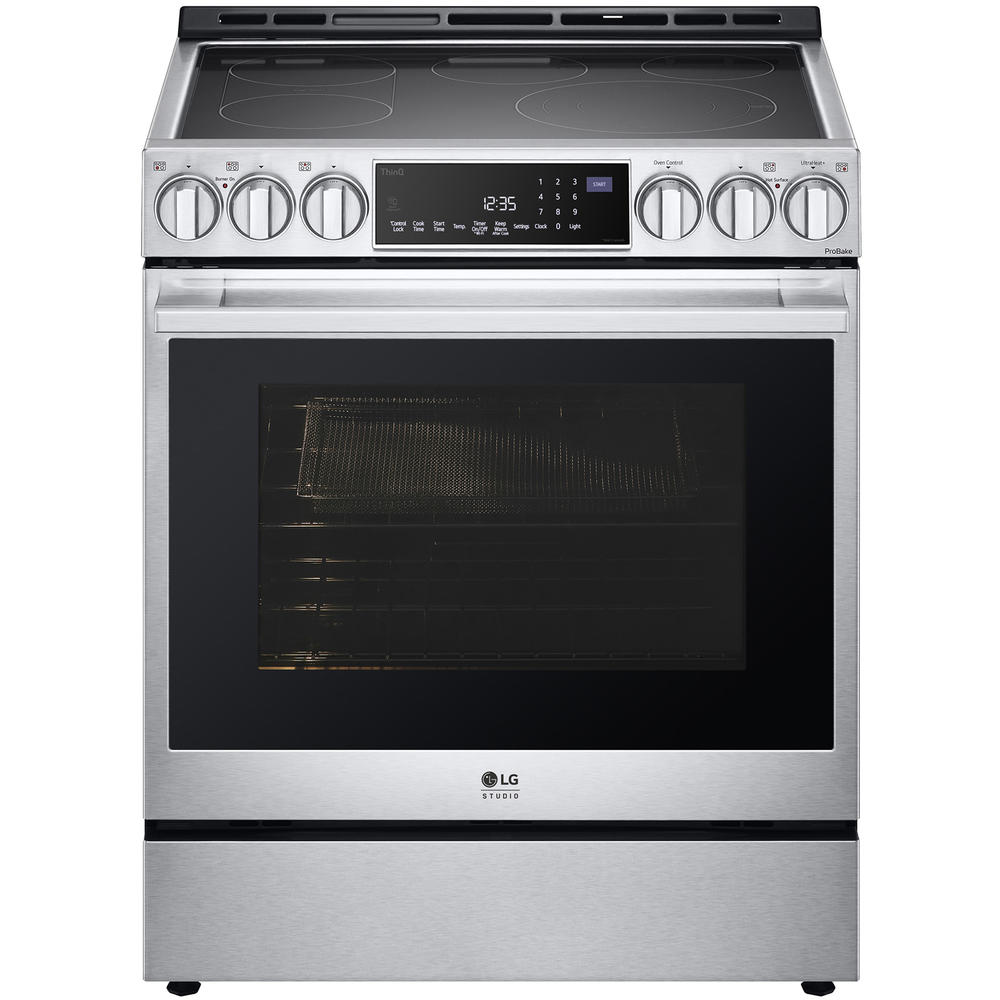LG STUDIO LSES6338F  6.3 cu. ft. InstaView&#174; Electric Slide-in Range w/ ProBake Convection&#174;, Air Fry & Air Sous Vide &#8211; Stainless Steel