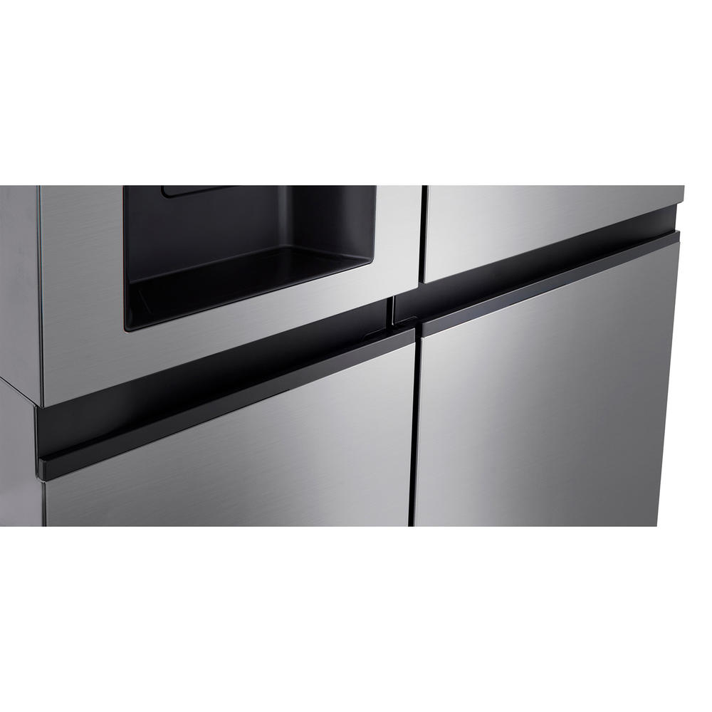 LG LRSXC2306V  23 cu. ft. Side-by-Side Counter-Depth Refrigerator w/ Smooth Touch Dispenser &#8211; Stainless Steel Look