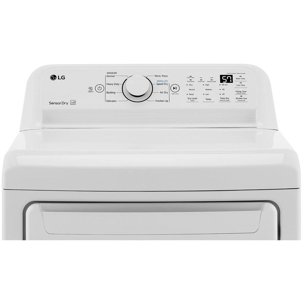 LG DLE7000W 7.3 cu. ft. Large Capacity Electric Dryer with Sensor Dry
