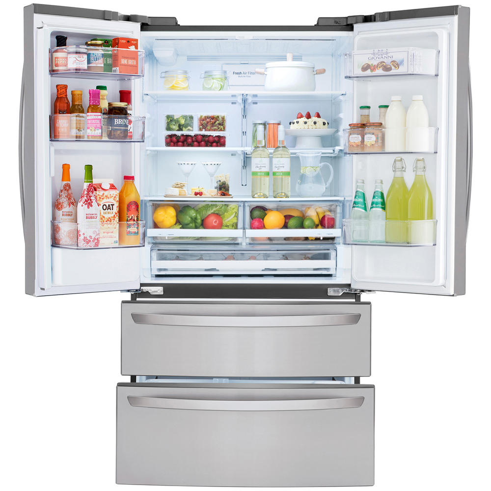 LG LRMWS2906S  28.6 cu. ft. 4-Door French Door Refrigerator with Slim Design Water Dispenser &#8211; PrintProof&#8482; Stainless Steel