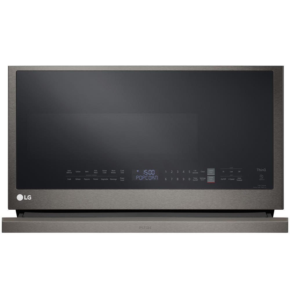 LG MVEL2137D  2.1 cu. ft. Wi-Fi Enabled Over-the-Range Microwave Oven with ExtendaVent&#8482; 2.0 &#8211; PrintProof&#8482; Black Stainless Steel
