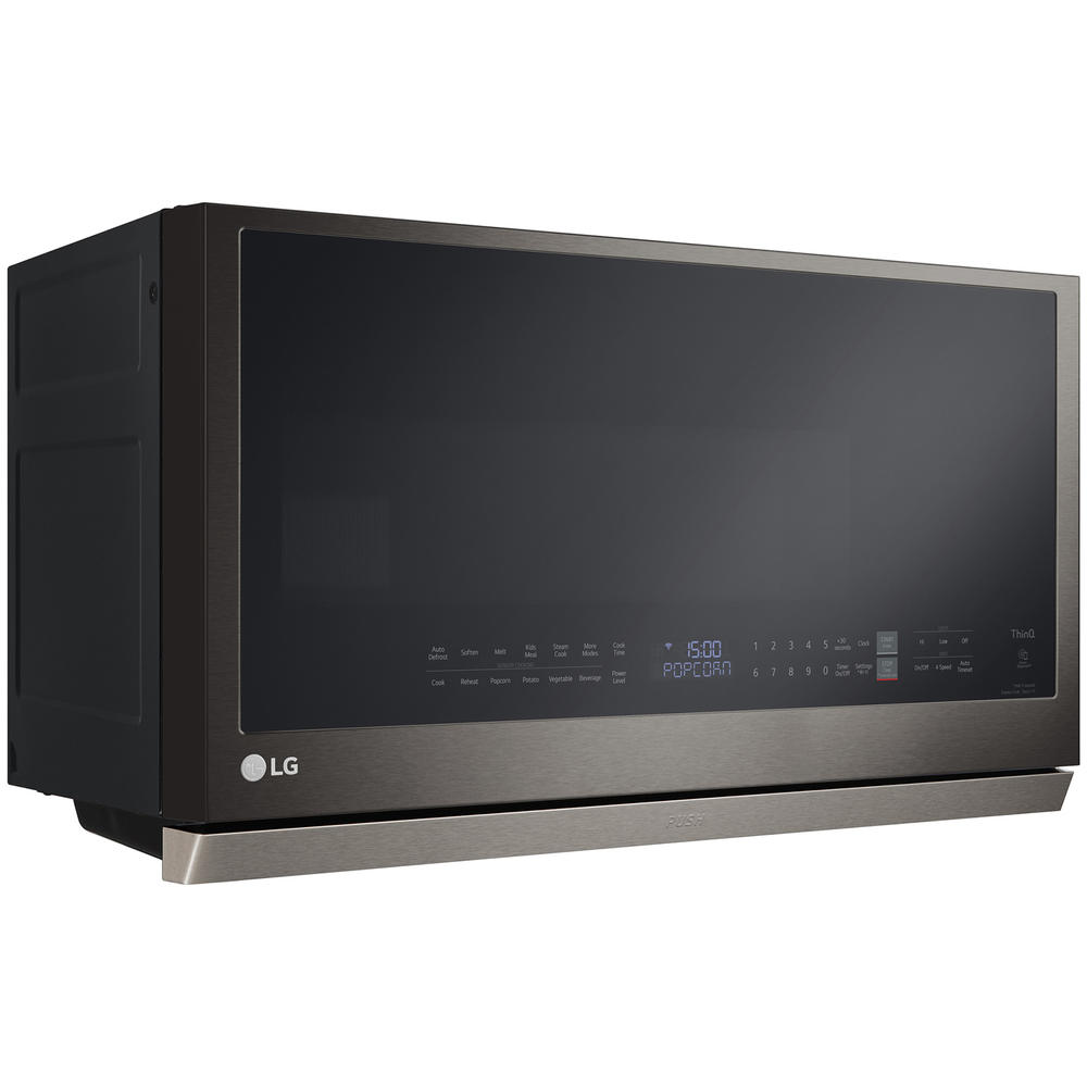 LG MVEL2137D  2.1 cu. ft. Wi-Fi Enabled Over-the-Range Microwave Oven with ExtendaVent&#8482; 2.0 &#8211; PrintProof&#8482; Black Stainless Steel
