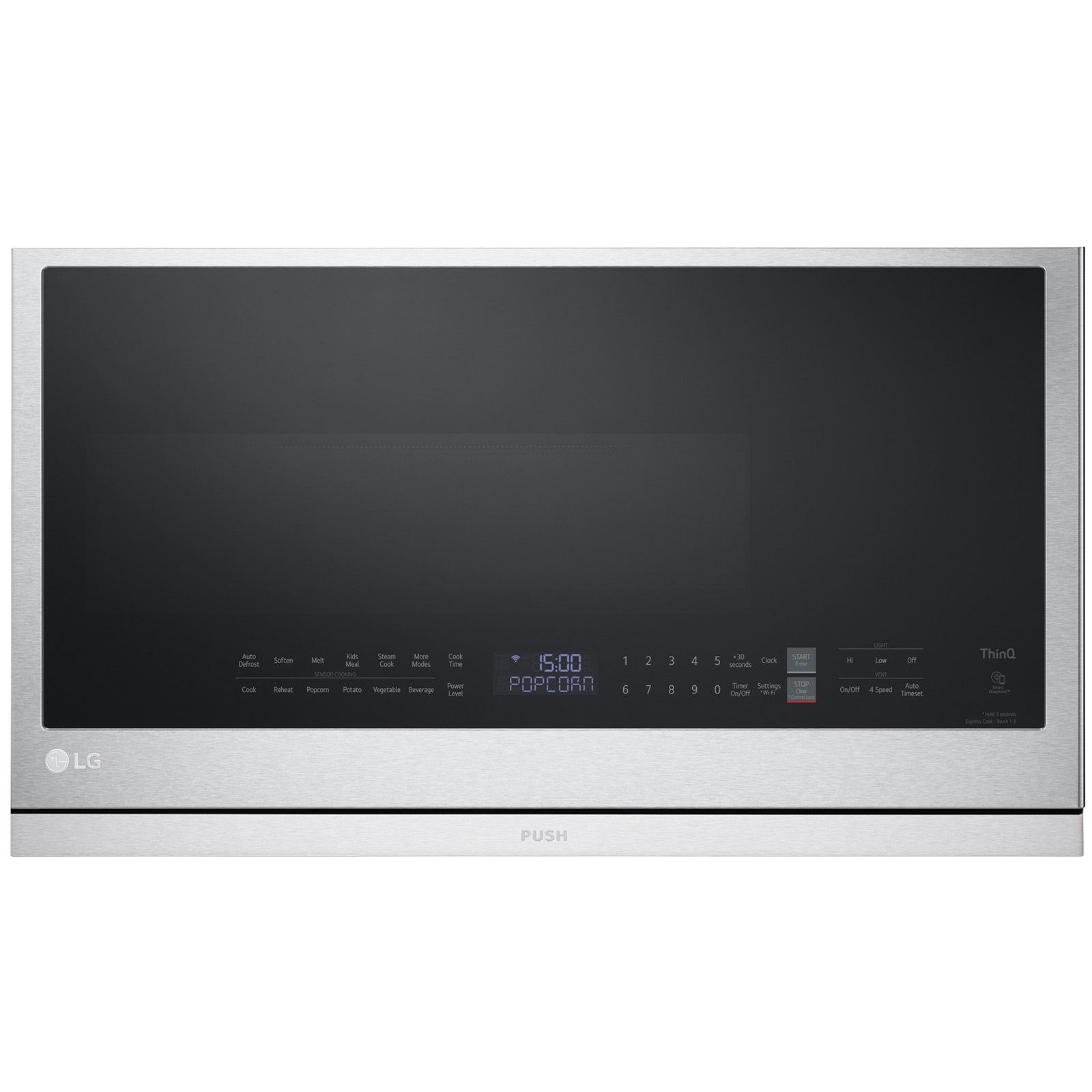 LG MVEL2137F Wi-Fi Enabled Over-the-Range Microwave Oven with ExtendaVent 2.0-PrintProof - Stainless Steel 2.1 cu. ft