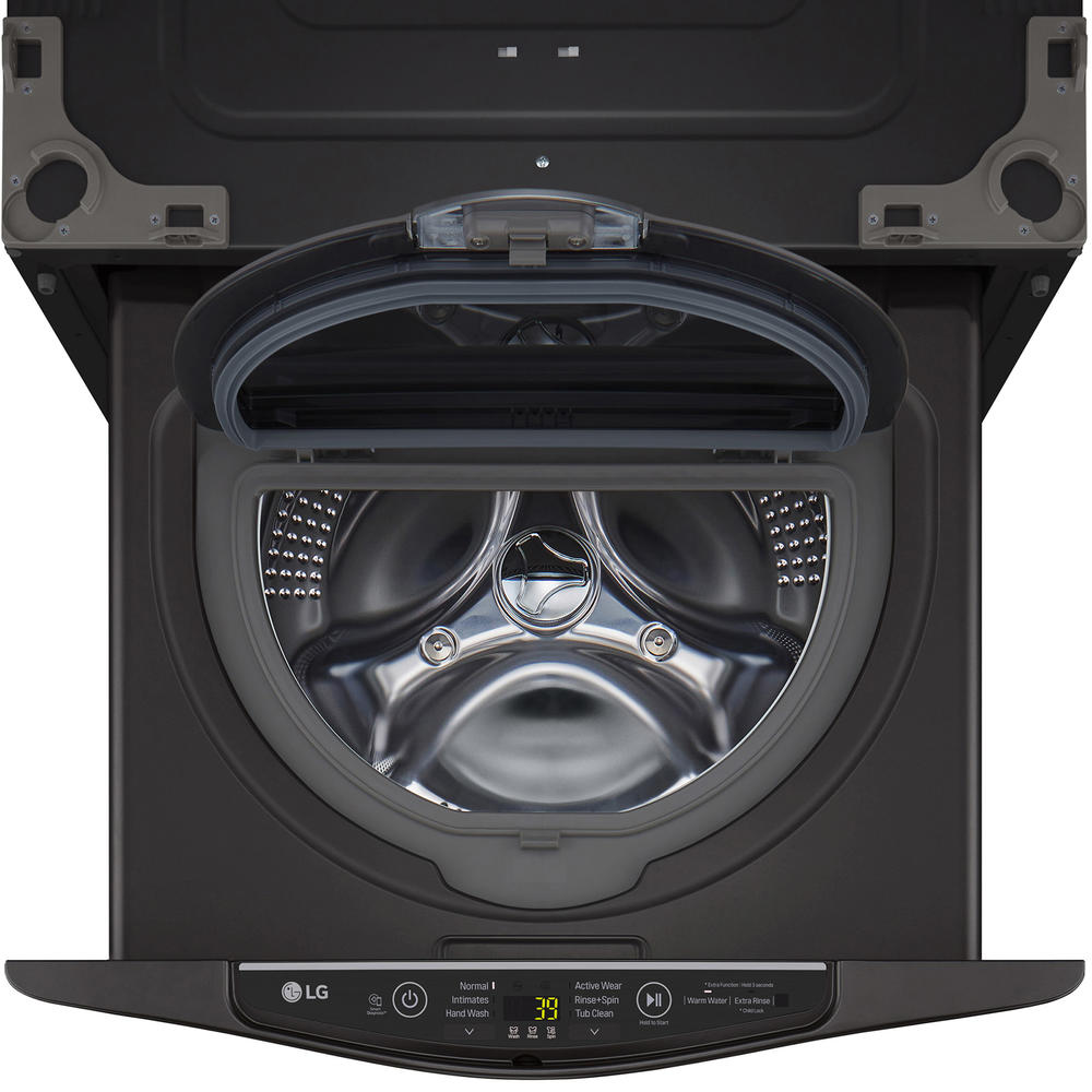 LG WD200CB SideKick™ 1.0 cu. ft. Pedestal Washer Black Steel