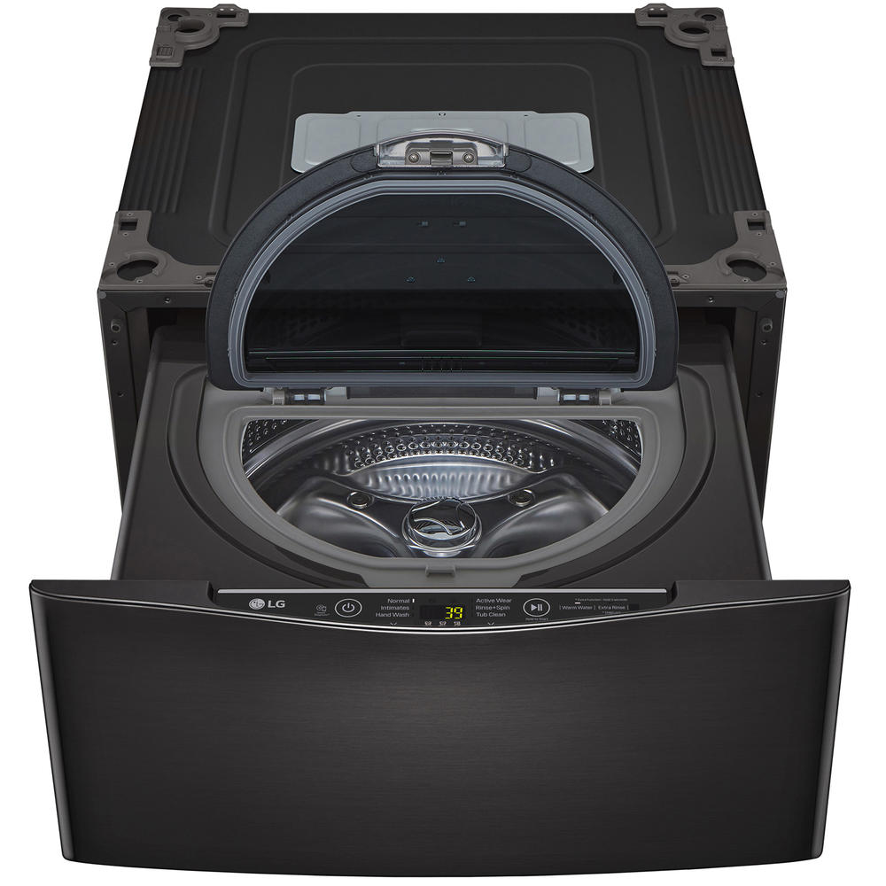 LG WD200CB  SideKick™ 1.0 cu. ft. Pedestal Washer - Black Steel