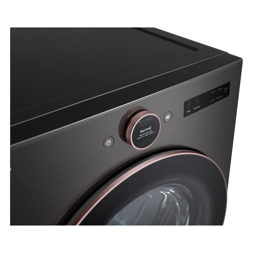 LG DLEX6500B  7.4 cu. ft. Ultra Large Capacity Front Load Electric Dryer with TurboSteam & Built-In Intelligence &#8211; Black Steel