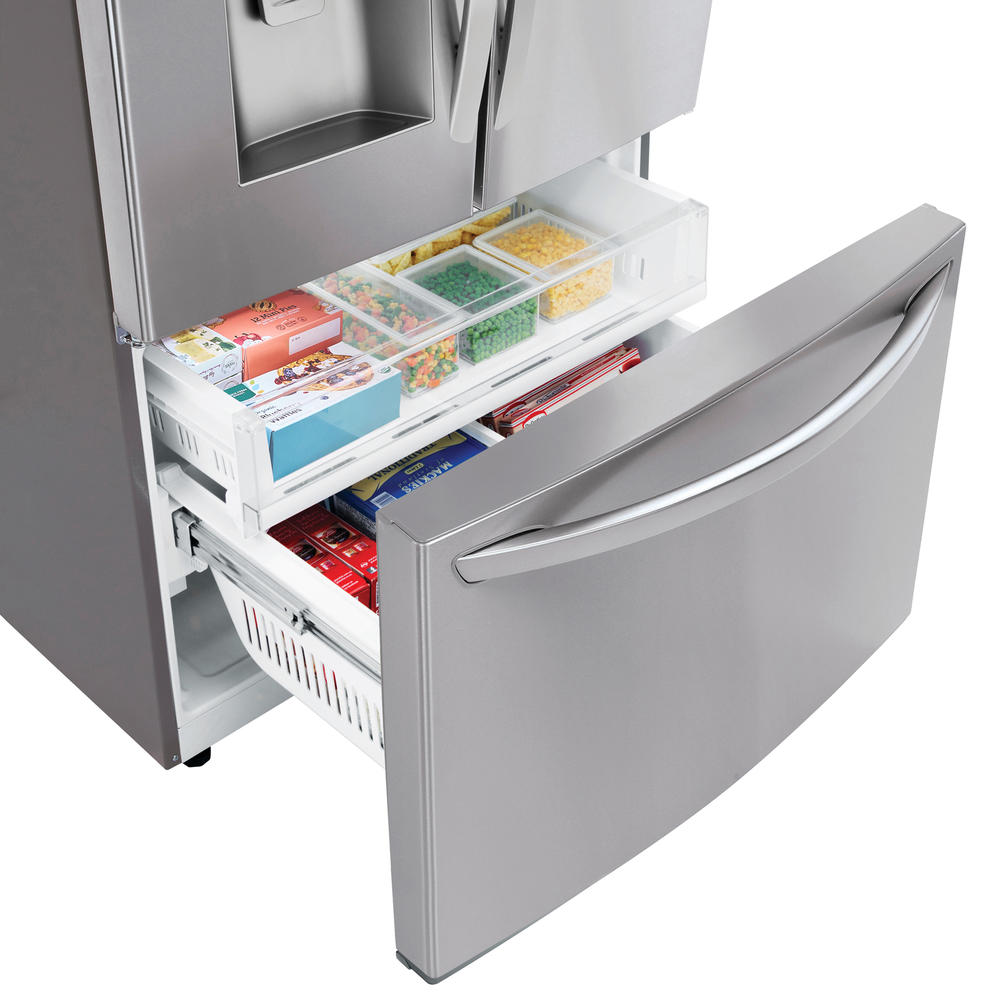 LG LRFS28XBS  27.7 cu. ft. 3-Door French Door Refrigerator &#8211; PrintProof Stainless Steel