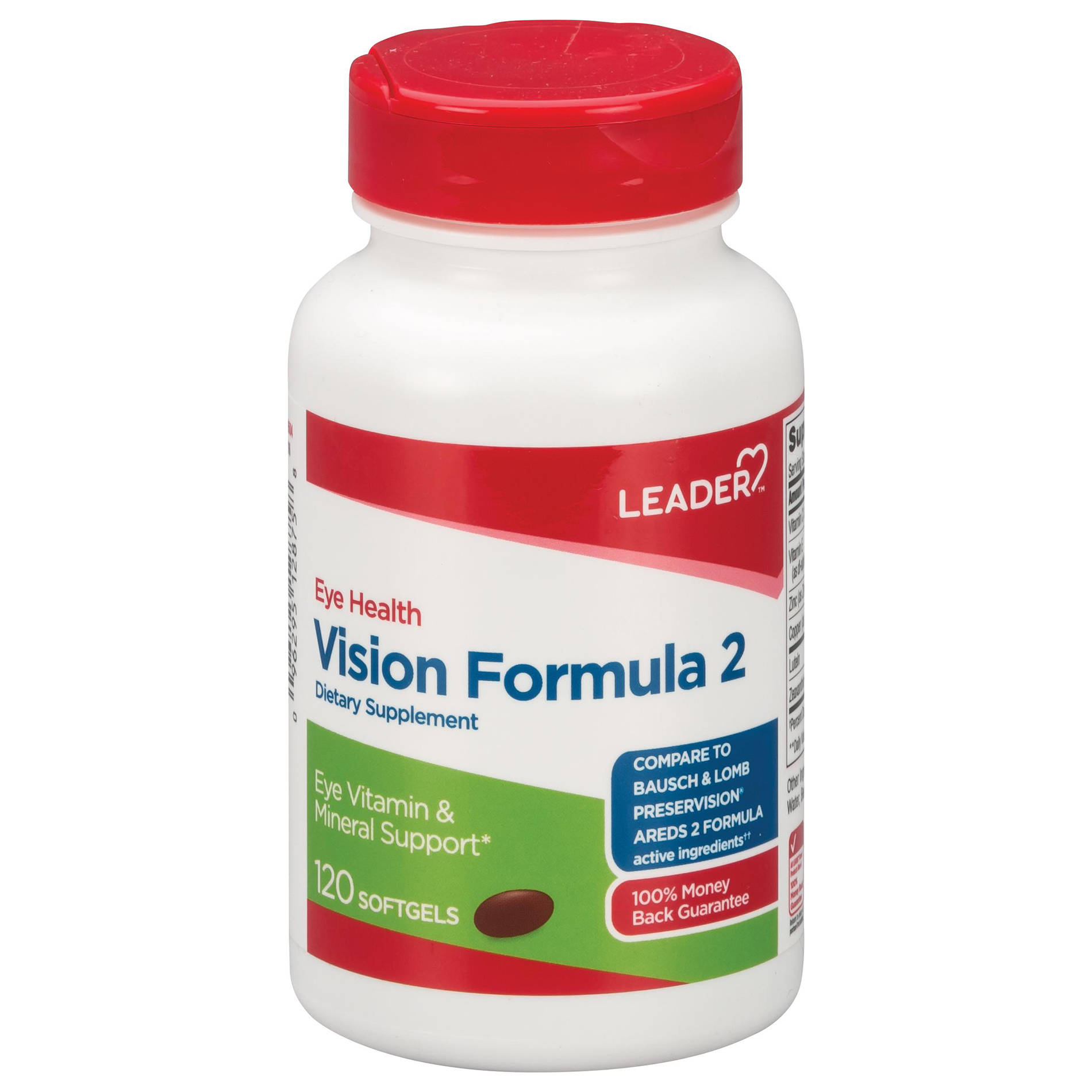 Leader Eye Health Vision Formula 2 Softgels, 120 Count