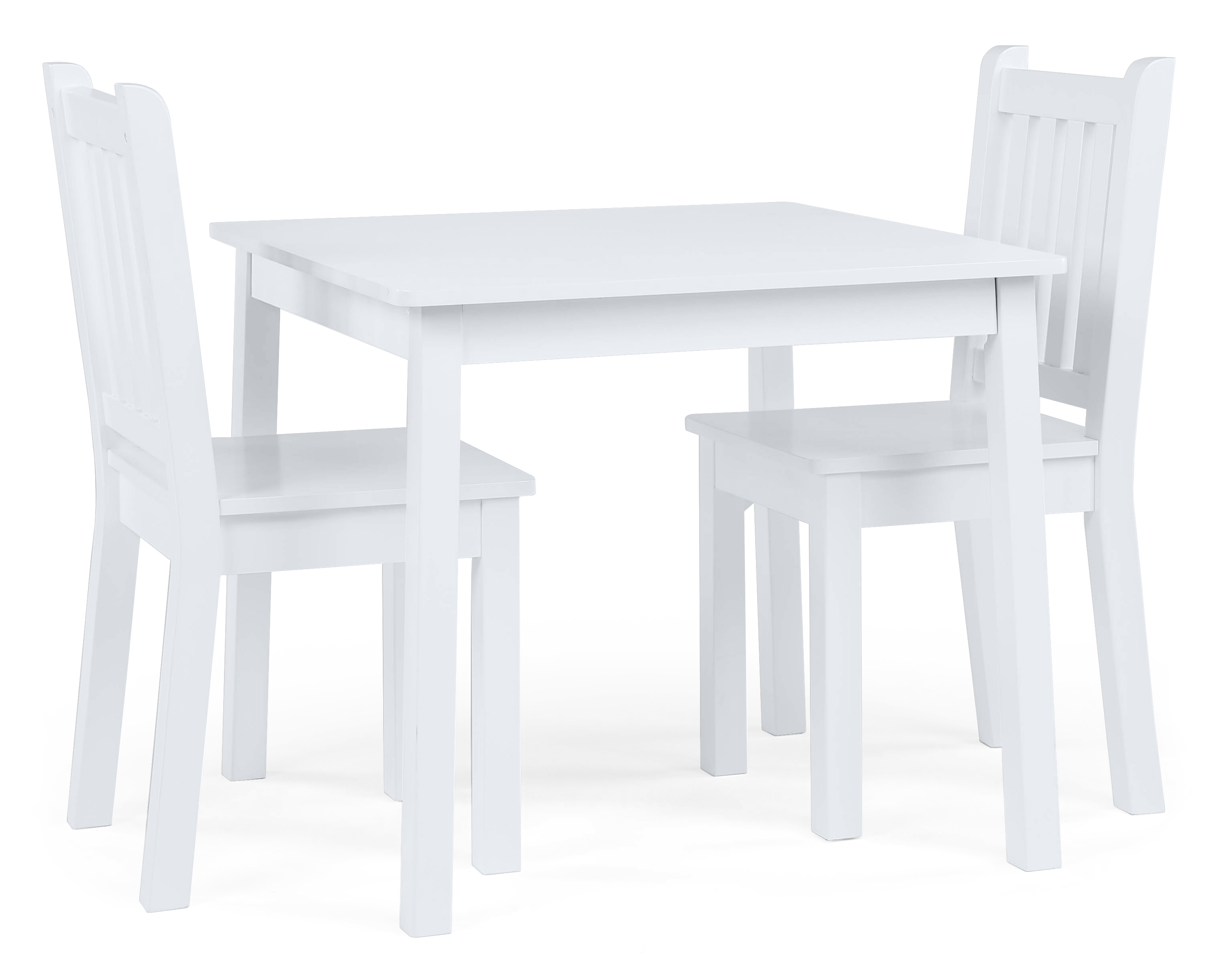 Tot Tutors Kids Wood Table and 2 Chairs Set, White (Daylight) Tot Tutors Kids Wood Table and 2 Chairs Set, White (Daylight)