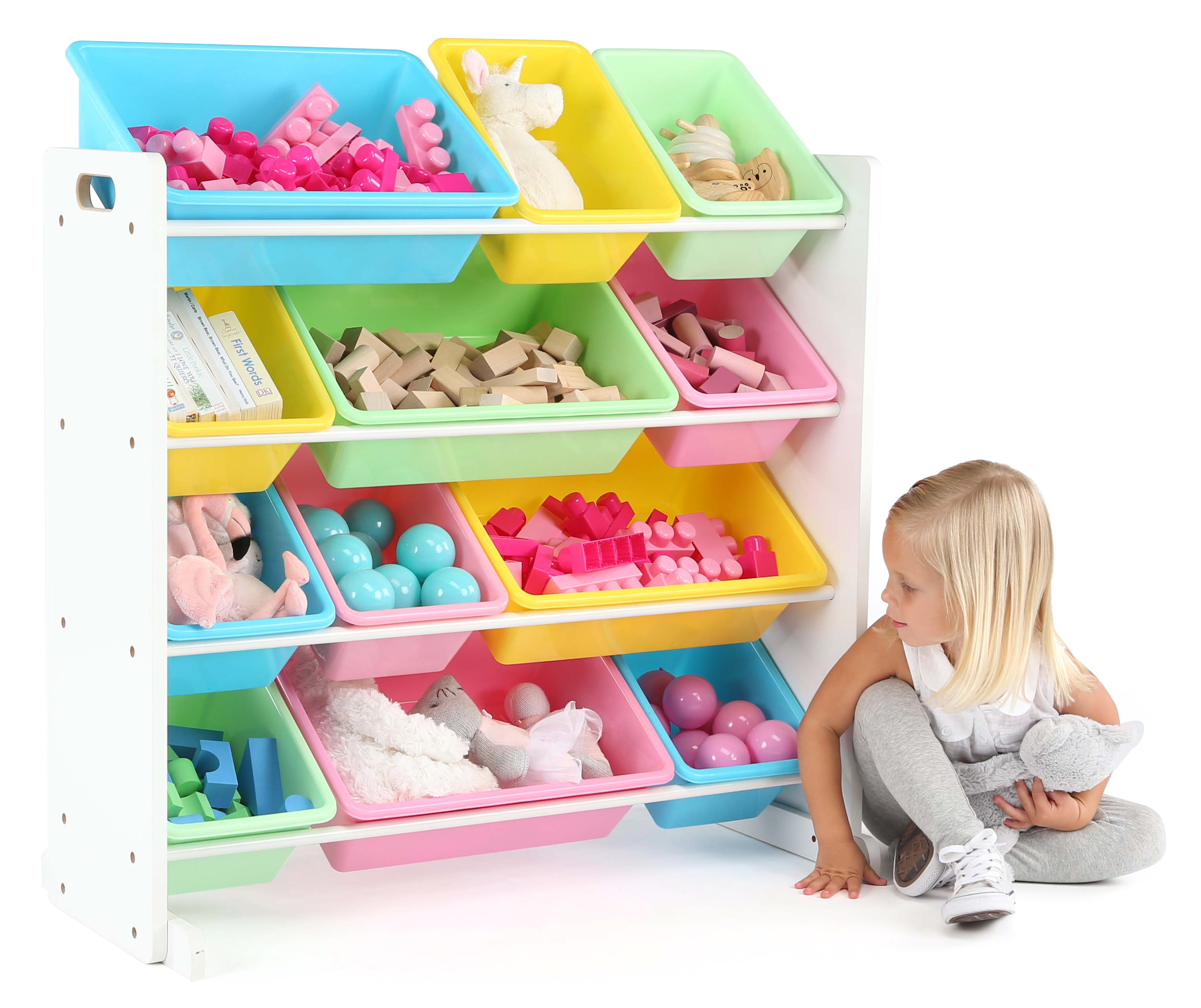 kids white toy storage