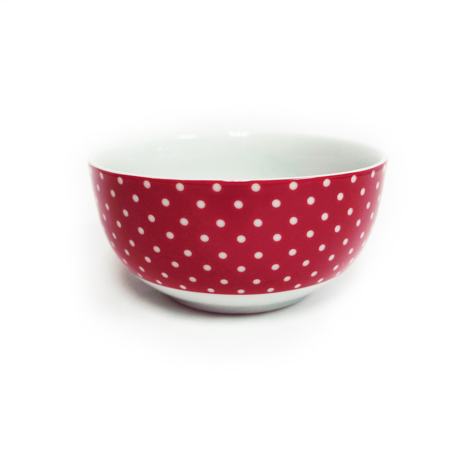 Red and White Polka Dot Holiday Bowl