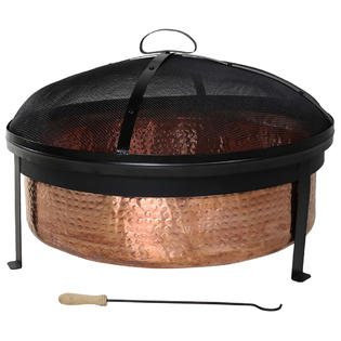 SM-H101 Sunnydaze Decor 100% Hammered Copper Wood Burning ...