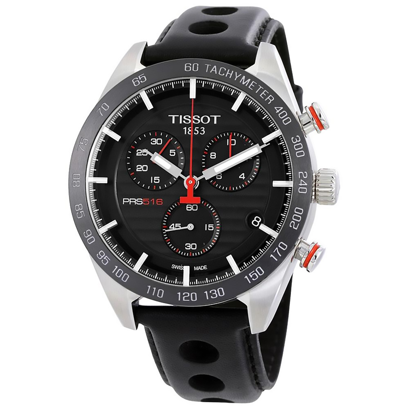 Tissot T100.417.16.051.00 Men’s PRS 516 Leather Watch - Black