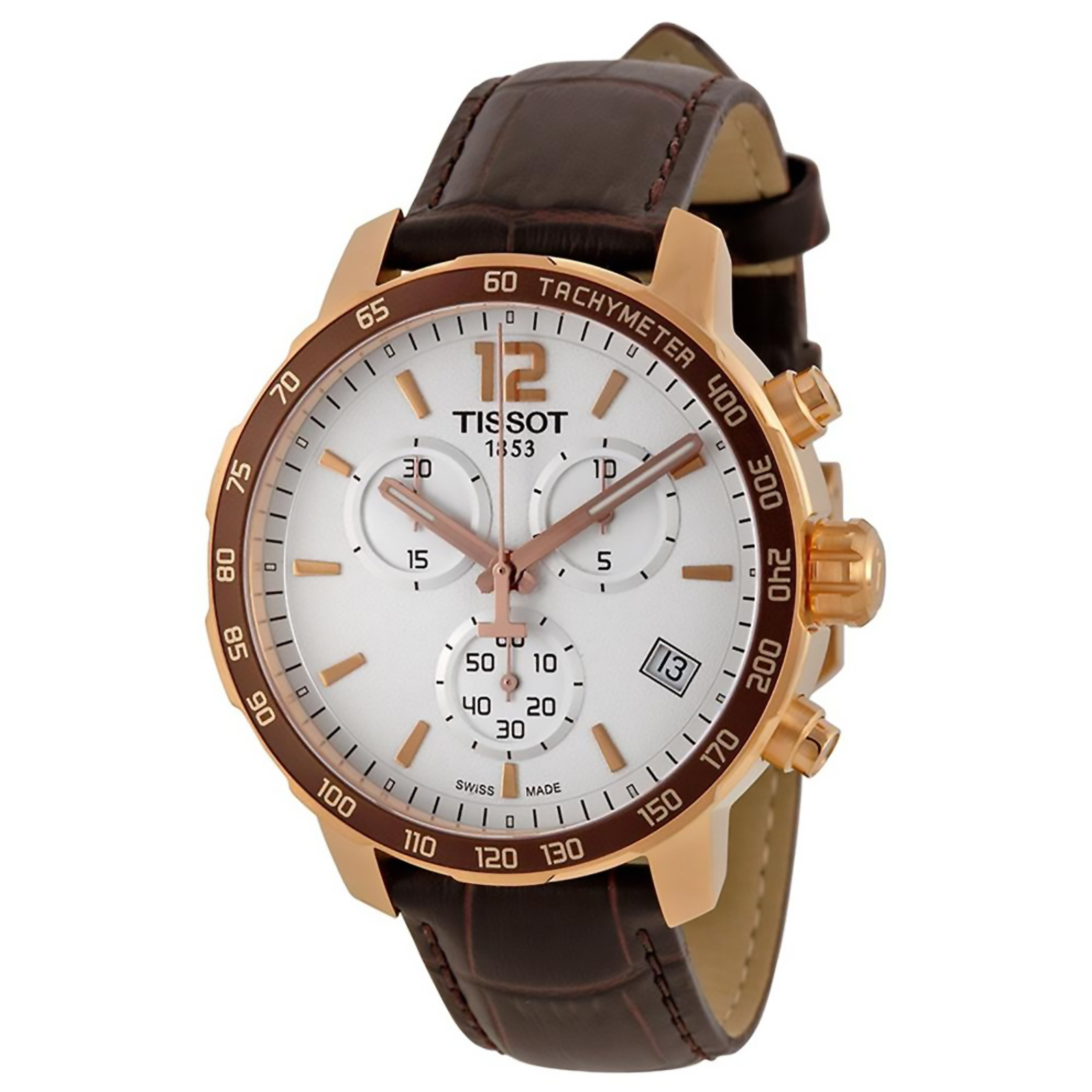 Tissot T0954173603700 Men's Quickster Leather Analog Watch - Brown