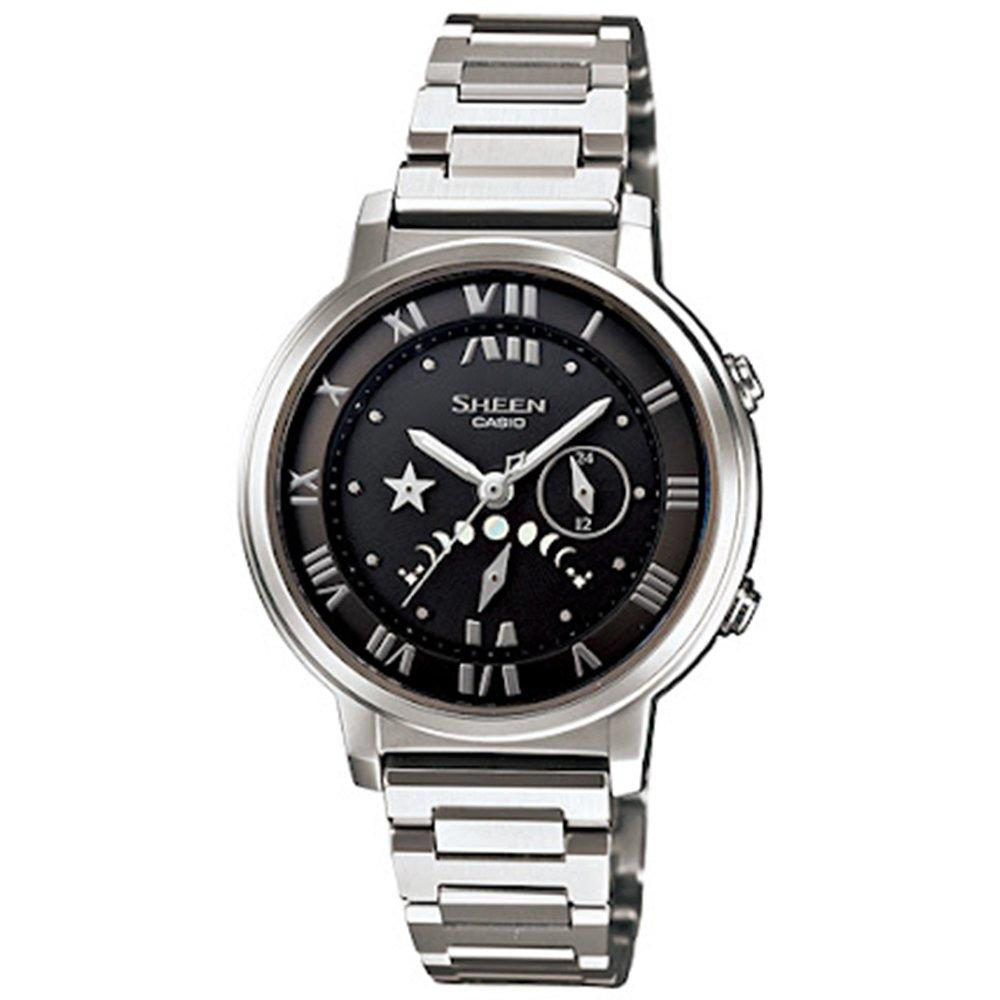 Casio SHE3501SBD1A Men’s Sheen Stainless Steel Quartz Watch - Black