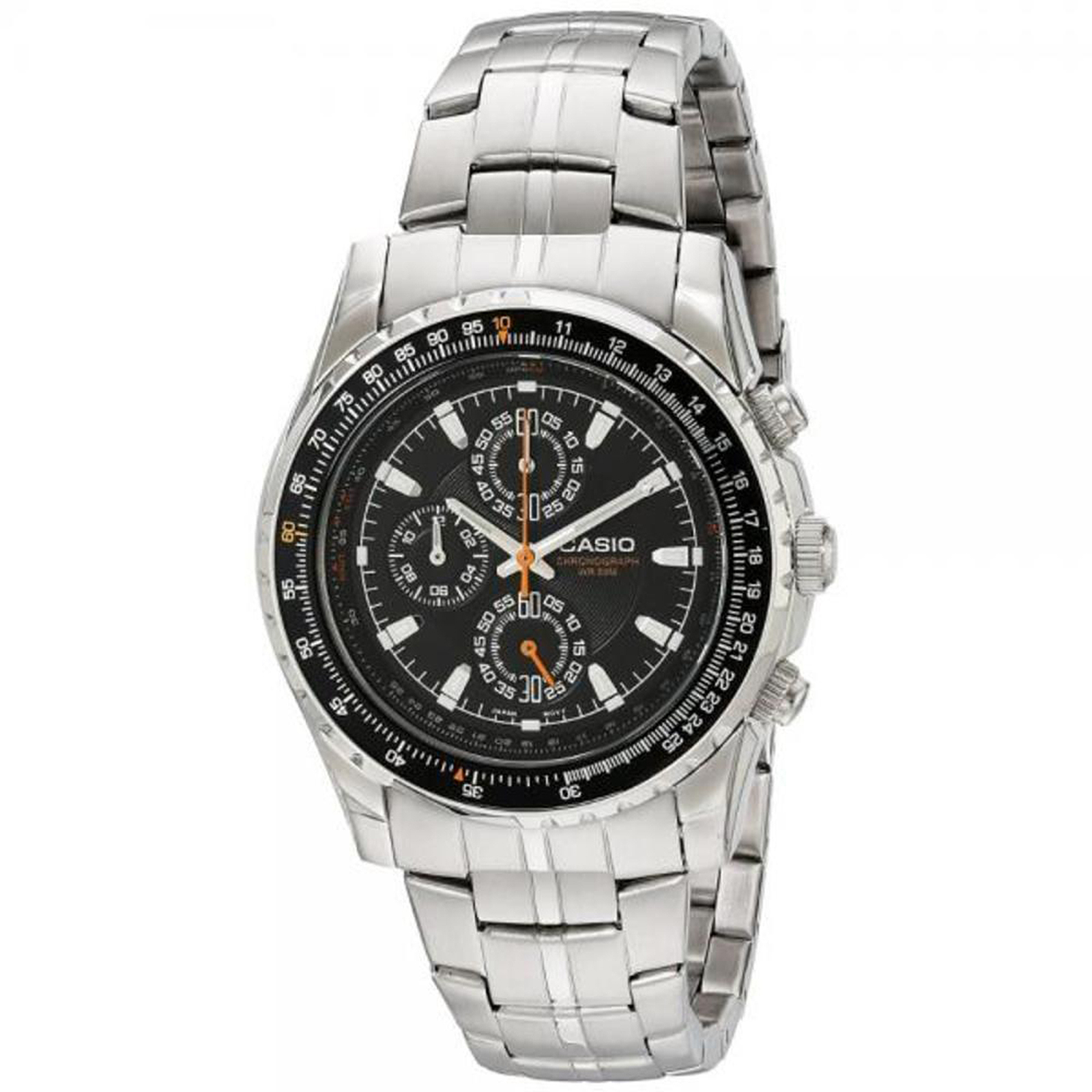 Casio MTP4500D-1AV Men’s Slide Rule Bezel Aviator Watch - Stainless Steel