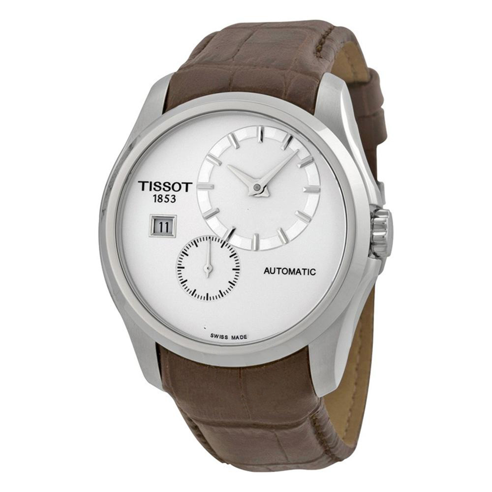 Tissot T0354281603100 Men’s Couturier Leather Watch - White