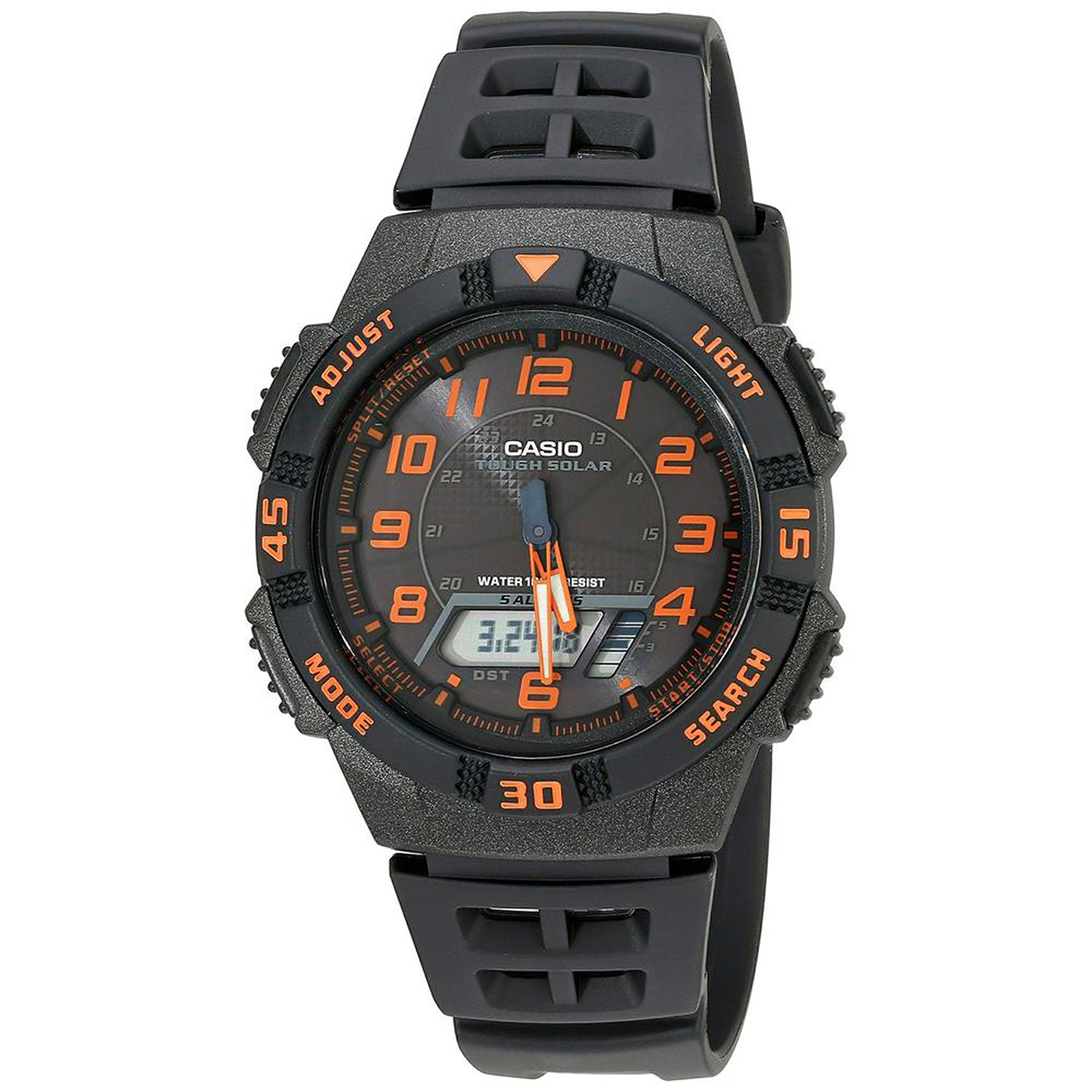 Casio AQS800W-1B2 Men’s Sports Resin Solar Analog Digital Watch - Black