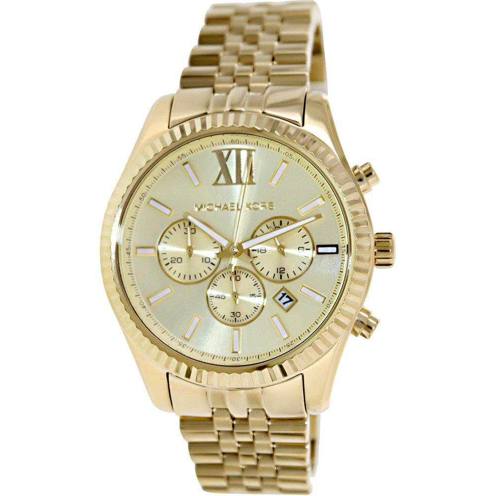 Michael Kors MK8281 Lexington Chronograph Men’s Watch - Champagne Dial.