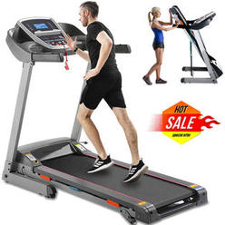 CAROMA 3.0 HP 5% Incline Electric Treadmill, 9 MPH Folding Treadmill with App Control, LCD, Pulse Monitor for Walking Running Workout
