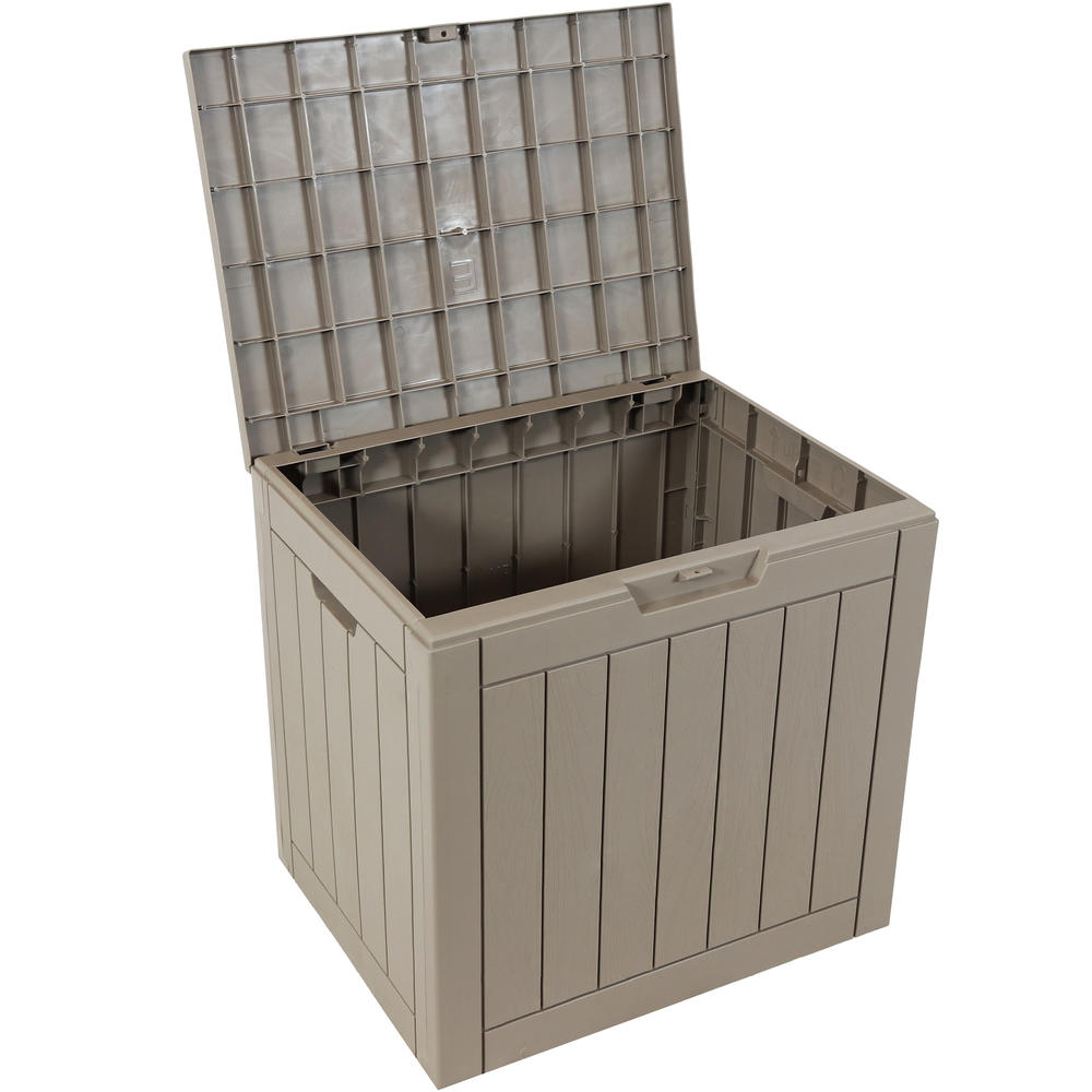 Sunnydaze Decor 32gal. Small Deck Box with Storage and Lockable Lid
