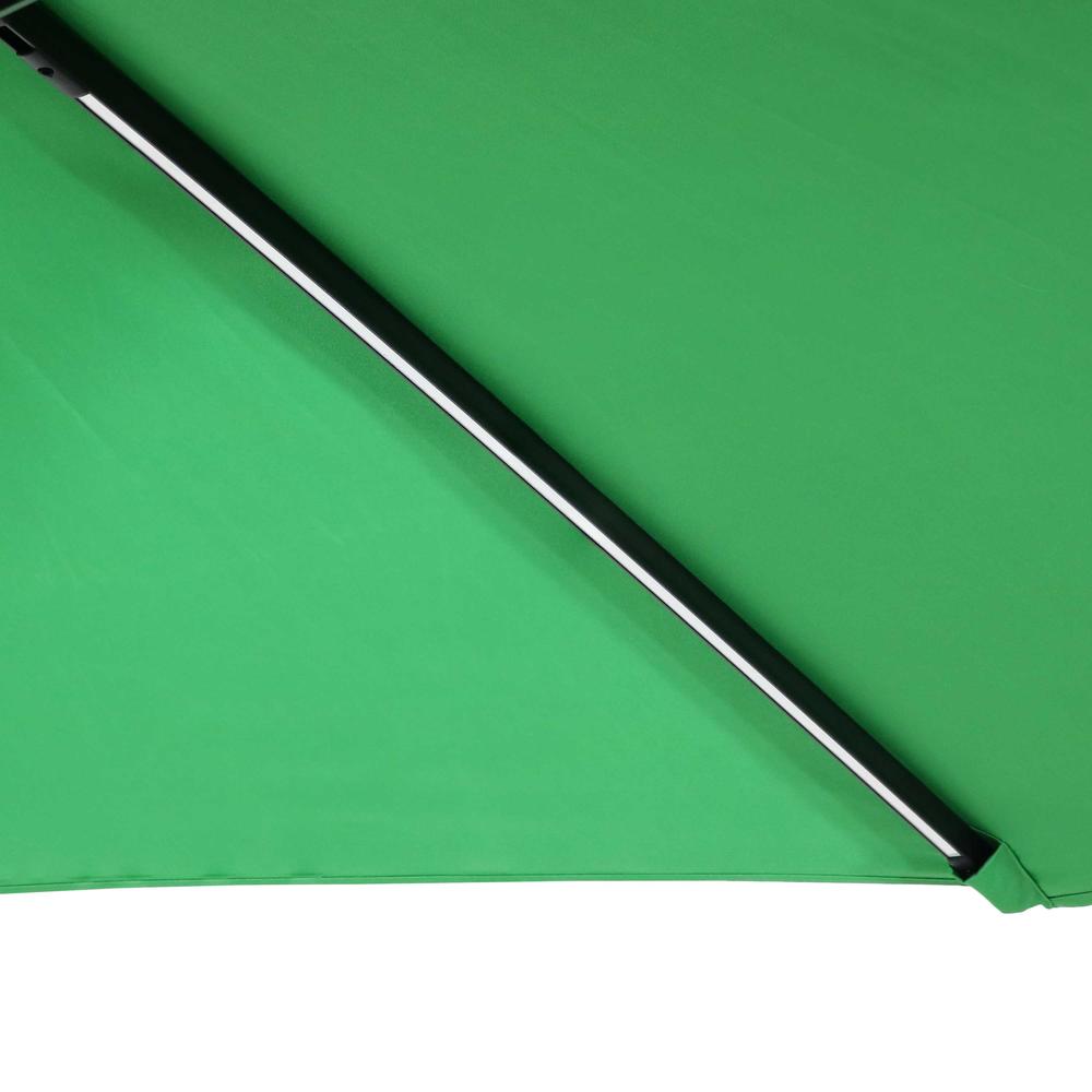 Sunnydaze Decor 10' Offset Patio Umbrella with Solar LED Lights – Emerald