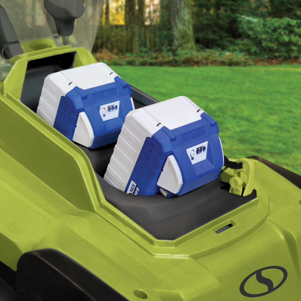 Sun Joe 24V-X2-17LM 48-Volt iON+ Cordless Lawn Mower Kit | 17-inch | 6-Position | W/ 2 x 4.0-Ah Batteries, Dual Port Charger, an