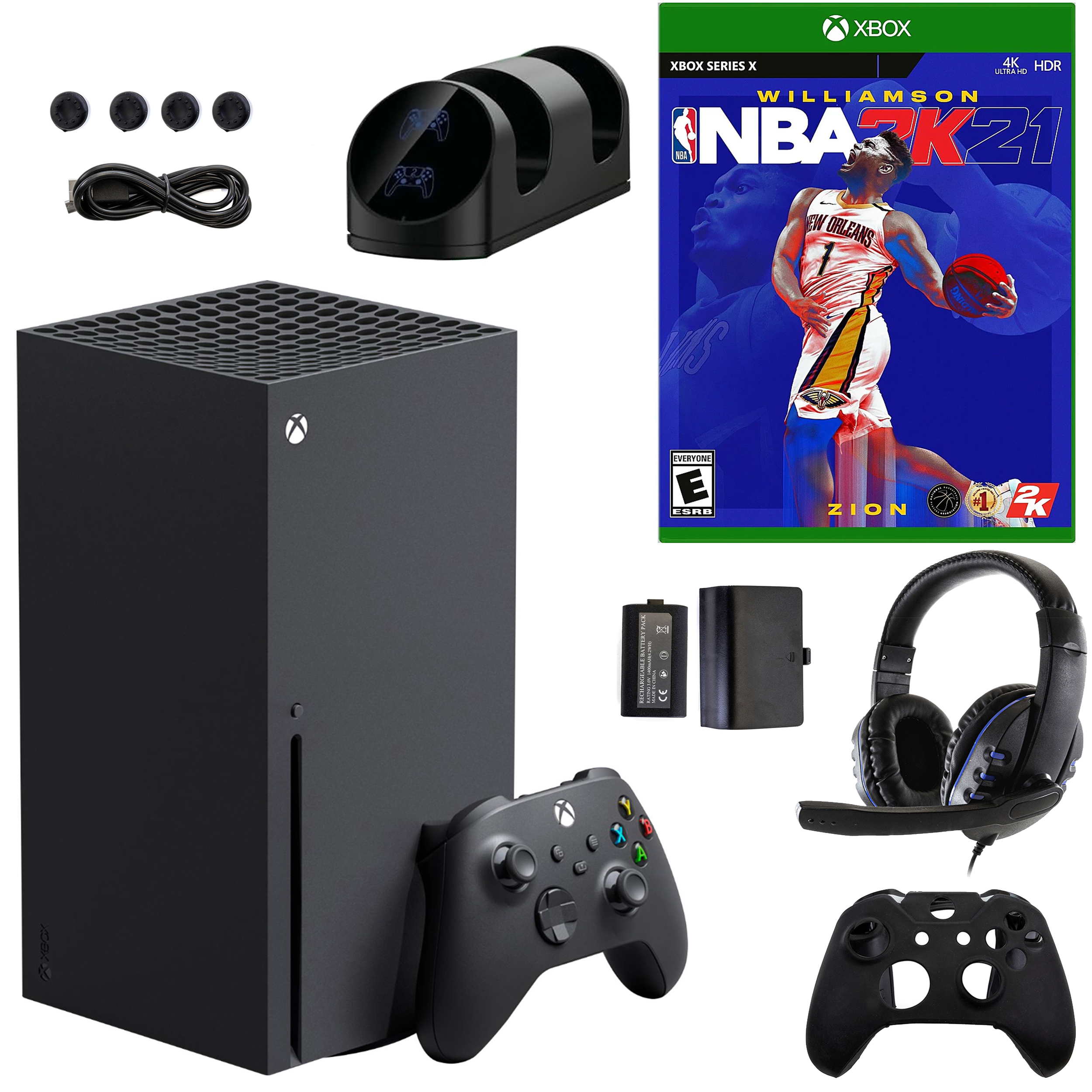 Microsoft Xbox Series X Console with NBA 2K21 Game and Accessories
