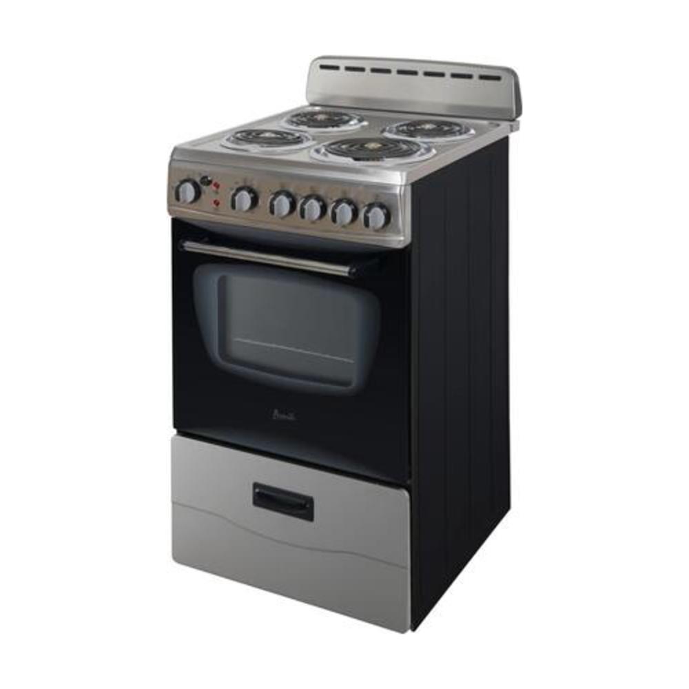 Avanti ERU200P3S  20" Freestanding Electric Range with 4 Coil Elements and 2.1cu.ft. Oven - Stainless Steel