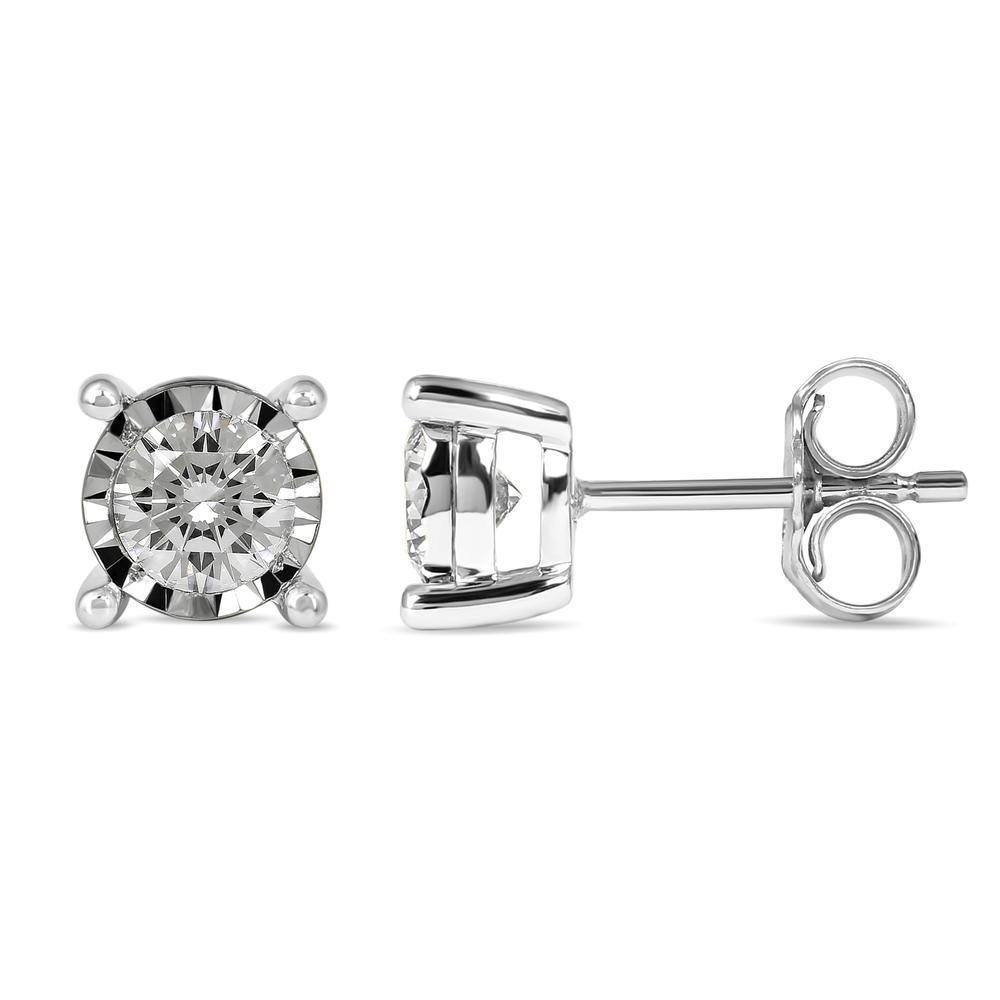 Amouria 3/4ct. TDW Round Cut Diamond Solitaire Stud Earrings
