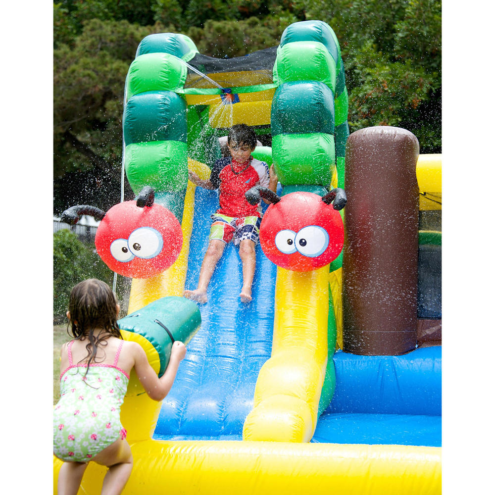 JumpOrange Caterpillar Mud Park Wet/Dry Combo Bounce House