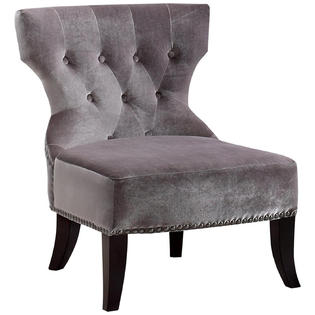 Simpli Home Kitchener Tufted Upholstered Accent Chair - Gray