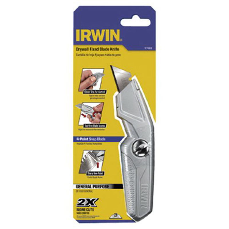 Irwin 1774103 8in. Pro Touch Utility Knife with 3 Retractable Blade Units