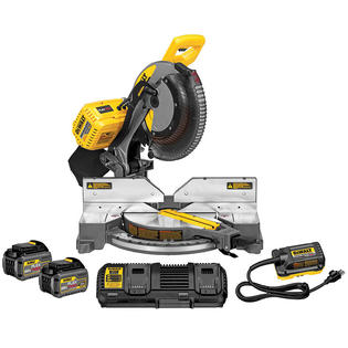 DeWalt DHS716AT2 120V MAX 12in. Cordless Fixed Compound Miter Saw Kit with 2 Flexvolt Batteries and Adapter