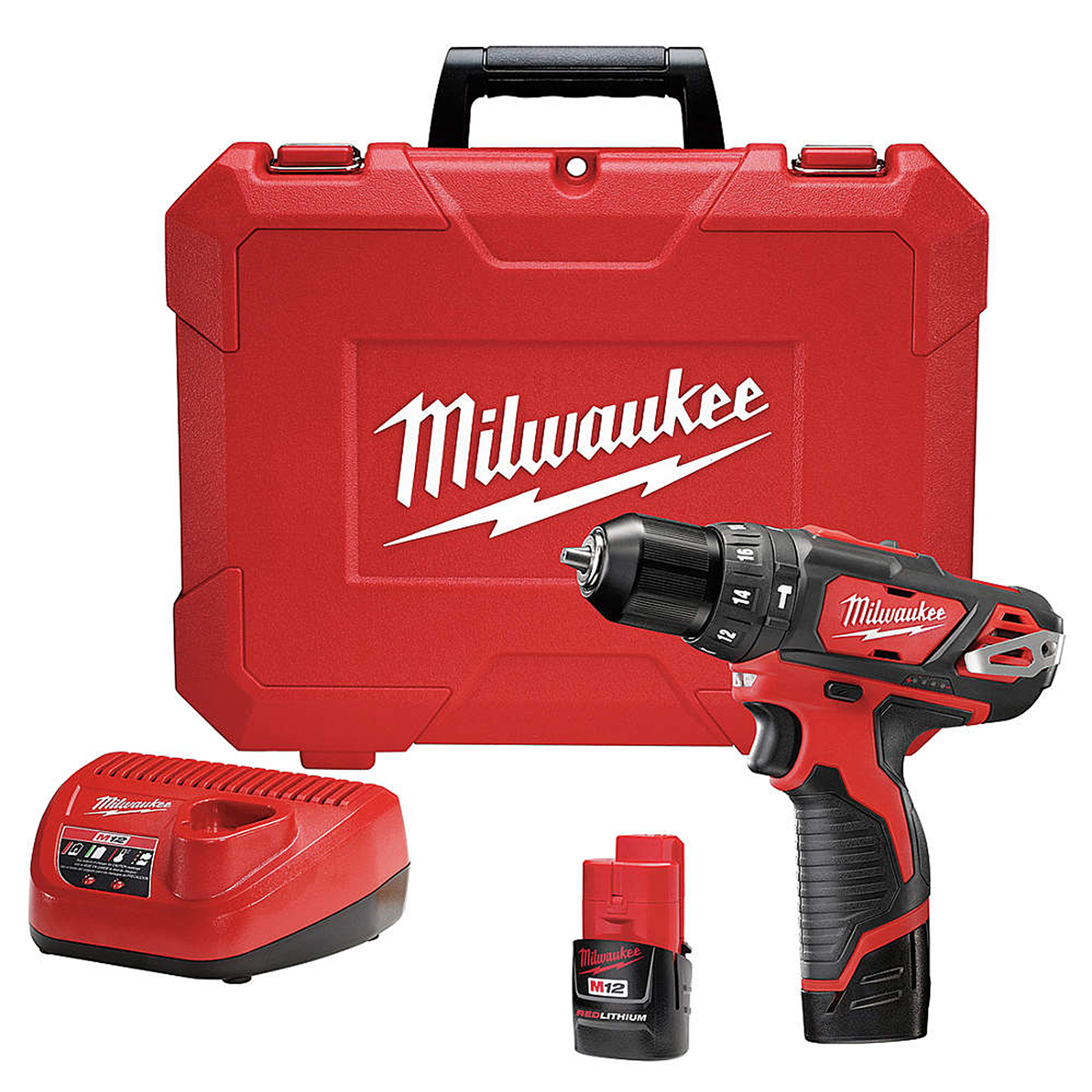 Milwaukee 240822 12V 3/8in. Hammer Drill/Driver Kit with Battery