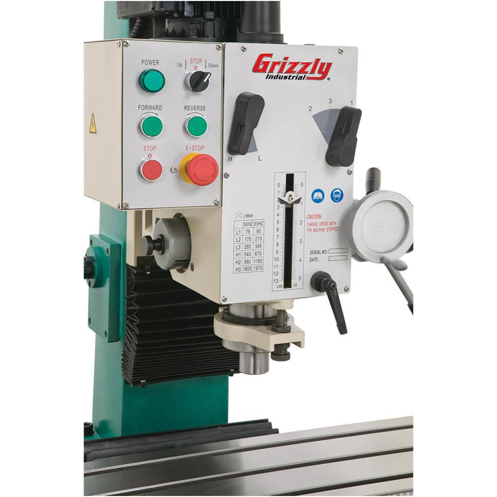 Grizzly G0755 HeavyDuty Mill/Drill with Stand and Power Feed