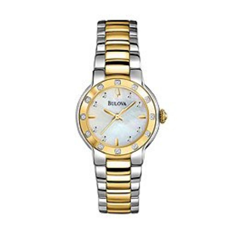 Bulova 98R168 Women’s Dress Stainless-Steel Diamond-Embellished Watch