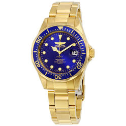 Invicta 17052 Women's Pro Diver Analog Blue Dial Japanese Quartz Gold Watch