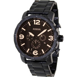 Fossil Men's Nate Black Dial Watch - JR1356