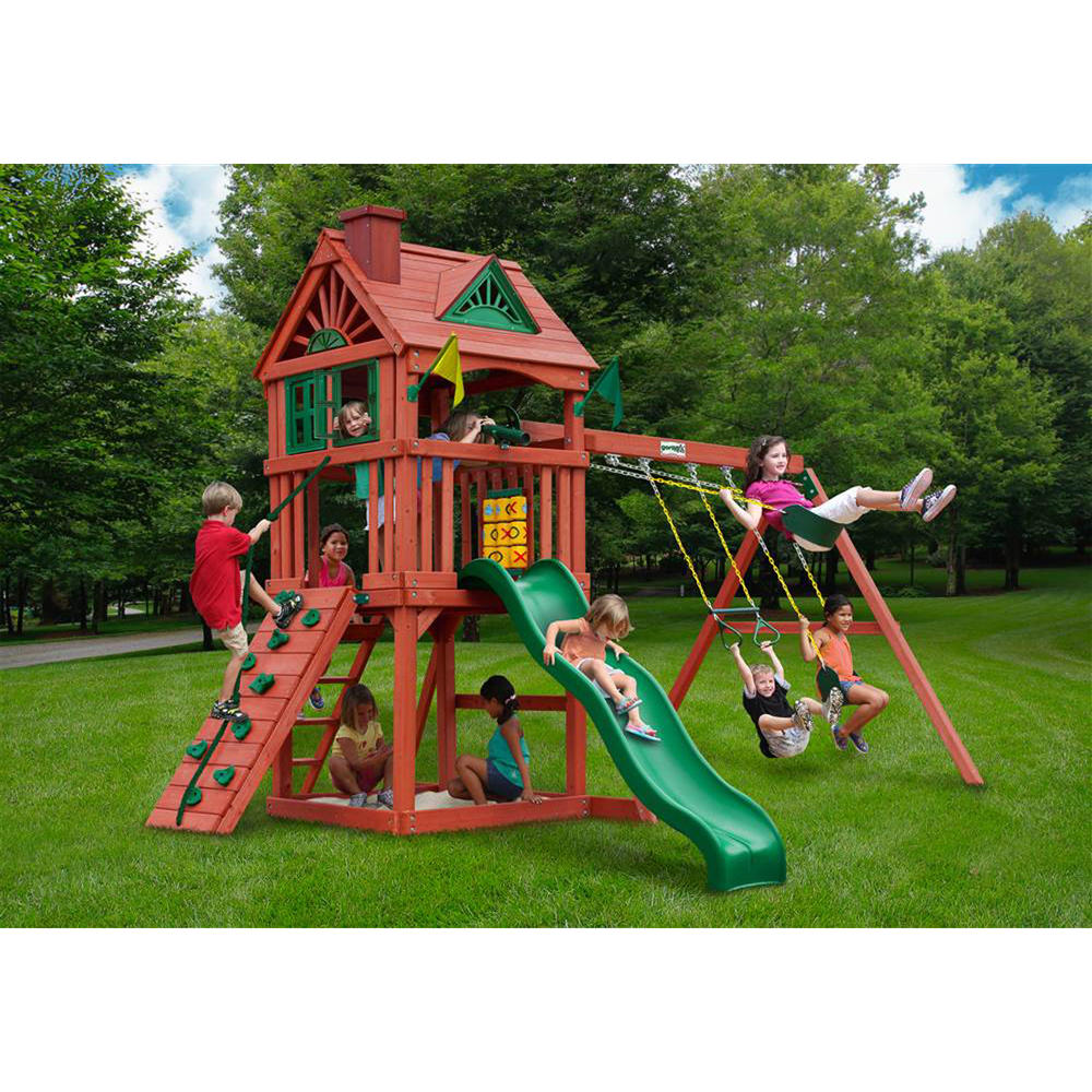 Gorilla PlaySets Nantucket Swing Set Redwood Finish